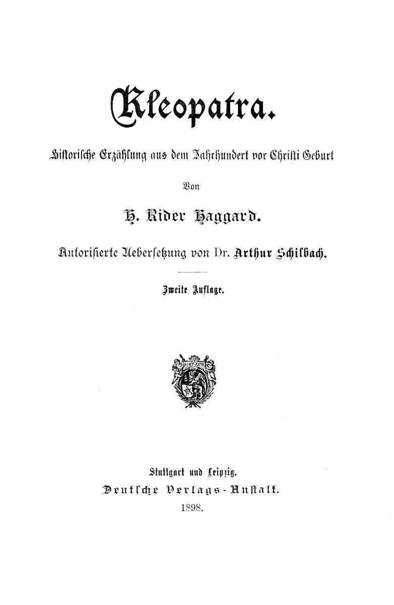 Titelblatt Kleopatra Tit